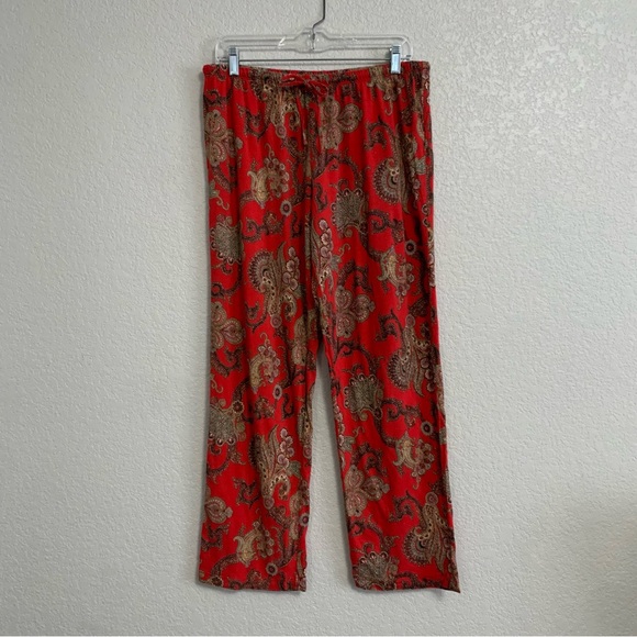 LRL Ralph Lauren Pajama PJ Set  Womens M Shirt Pants Christmas Print Monogram - Picture 12 of 16